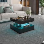 HedoAjim Small Black Led Coffee Table by HedoAjim