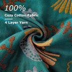 LUTBM Boho Throw Blanket for Couch 100% Cotton Soft Birds and Floral Double - Image 7