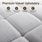 Oversized Recliner Chair with Swivel Tray Table, Modern Tufted Linen Fabric - Image 6