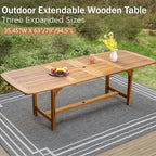 PHI VILLA 7 PCS Acacia Wood Outdoor Dining Set - Image 3