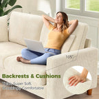 Kidirect 70in U Shaped Couch, Modular Sofa No Tool Assembly, Comfy Sectional - Image 8