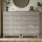 BORNOON 46" Tall Dresser for Bedroom, 6-Drawer Fluted Chest of Drawers - Image 7