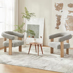 VKNOW Accent Chair Living Room Chairs Set of 2, Modern Upholstered Arm Chair - Image 4