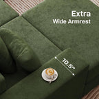 Living&Giving 128" U-Shaped Cloud Sectional Couch - Image 7