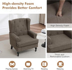 Accent Chair for Living Room, Mid Century Modern Upholstered Armchair, Wingback - Image 4