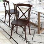 EMMA + OLIVER 2-Pack Wooden X-Back Dining Chair - Image 2