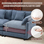 Ihanherry 111.4 Inch 3-Seater Cloud Sofa, Modular Sectional Couch, Modern Deep - Image 4