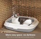 Cat Litter Box Enclosure with Soft Litter Mat; Hidden Cat Washroom Furniture - Image 4