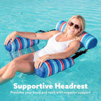 SLOOSH Inflatable Pool Floats Adult, 2 Packs Floating Lounge Chairs, Blow up - Image 5