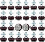 HUAYY 24 Pack Adjustable Furniture Leveling Feet, 1/4-20 Threaded Stem by HUAYY
