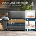 HERA'S HOUSE 88" Modular Sectional Sofa, L Shaped Couches - Image 6