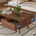 DIYART Brown Coffee Table, Mid Century Modern Coffee Table - Image 5