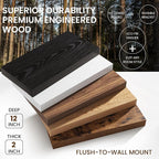 Black Floating Shelves 55Inch Long, 12 Inch Deep Floating Shelves - Image 4