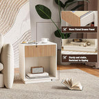 Fluted Nightstands Set of 2, Modern Bedside Table - Image 4
