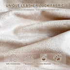 ANARACHON Leather Look Recliner Chair Covers, 4-Pieces Stretch Recliner Cover - Image 5