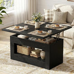 UNIQUITE 40" Lift Top Coffee Table, 4 in 1 Multi-Function Lift Coffee Tables by UNIQUITE