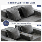 MAXYOYO Loveseat Sofa Bed, 4 in 1 Convertible Boneless Couch Folding Recliner - Image 4