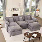 GOSUHI 108" U Shaped Couch, Modular Sectional Sofa, 3-Seater Comfy Cloud Couch by GOSUHI