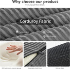 79in Convertible Sofa Bed, Corduroy Boneless Couch Bed, Futon Sleeper Sofa Pull - Image 4