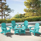 SERWALL Double Adirondack Side Table End Table Set of 4- Tiffany - Image 8