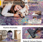 RELEANY Washable Area Rugs 9'x12' Non-Slip Modern Abstract Soft - Image 5