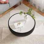 SSLine Bowl-Shape Coffee Table Modern Sintered Stone Top Coffee Table in Black - Image 4