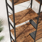 AFLUI Triple Bookshelf with 3 Fabric Drawers, 6-Tier Book Shelf and 10 Display - Image 7