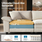SUNSHINE VALLEY 3 Piece Living Room Sofa Furniture Set, Oversized Corduroy 2 - Image 3
