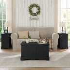 Furnideco Farmhouse Lift Top Coffee Table, Square Wood Center Table - Image 5