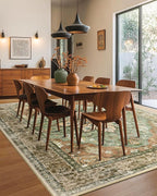 RELEANY Area Rugs 8'x10' Washable Non-Slip, Floral Vintage Distress Print - Image 4