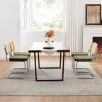 Zesthouse Natural Rattan Dining Chairs Set of 6, Mid Century Modern Dining - Image 5
