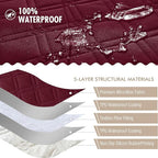 Genina Waterproof Couch Cover, Washable Anti-Slip 86.6 inch Sofa Covers - Image 5
