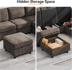 127'' Oversized U Shaped Modular Sofa, Sectional Couches - Image 7