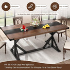 Hlivelood 71 Inch Dining Table for 6 People, Rectangular Kitchen Farmhouse - Image 3