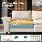 SUNSHINE VALLEY Sofa and Loveseat Set, Oversized Chenille Modular Love seat and - Image 3