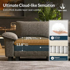 HERA'S HOUSE 124" Modular Sectional Sofa, Oversized U Shaped Couches - Image 6