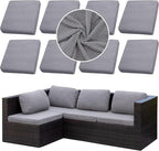 Outdoor Cushion Covers Set, Replacement by SUKAIKEQA