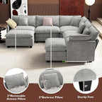Ihanherry 114" V-Shaped Modern Sofa Modular Sectional Cloud Couch - Image 6
