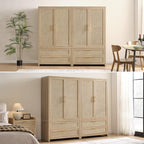 SICOTAS Larger Armoire Wardrobe Closet, Boho Armoire Clothes Organizer - Image 7