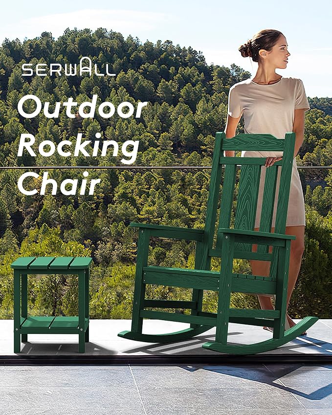 SERWALL HDPE Outdoor Rocking Chair - Image 6