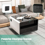 LUMISOL Smart Side Table with Built-in Fridge, Wireless Charging, Temperature - Image 4