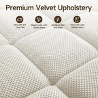 Oversized Recliner Chair with Swivel Tray Table, Modern Tufted Linen Fabric - Image 8