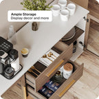 BELLEZE Set of 2 Sideboard Buffet, 60‘’ Console Table - Image 5