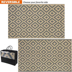 SAND MINE Reversible Mats, Plastic Straw Rug, Modern Area Rug, Large Floor Mat - Image 3