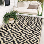 SAND MINE Waterproof Outdoor Rug 5x8 ft, Plastic Reversible Rug, Modern Area Rug by SANDMIND