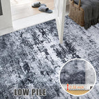 Round Area Rug for Living Room: 5 ft Washable Modern Abstract Soft Thin Rug - Image 7