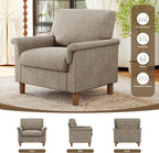 Mid Century Modern Accent Chairs Set of 2, Chenille Comfy Living Room Arm Chairs - Image 9