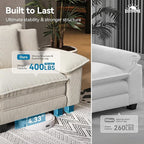 SUNSHINE VALLEY 3 Piece Living Room Sofa Furniture Set, Corduroy Modular 2 - Image 5