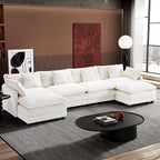 Ihanherry 146" U-Shaped Modern Sofa Modular Sectional Cloud Couch by iHanHerry