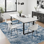 5x5 Area Rug Living Room Rug: Washable Modern Abstract Soft Thin Rug Indoor - Image 4